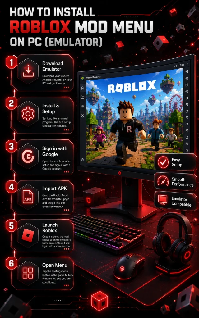 How to Install Roblox Mod Menu on PC (Emulator)