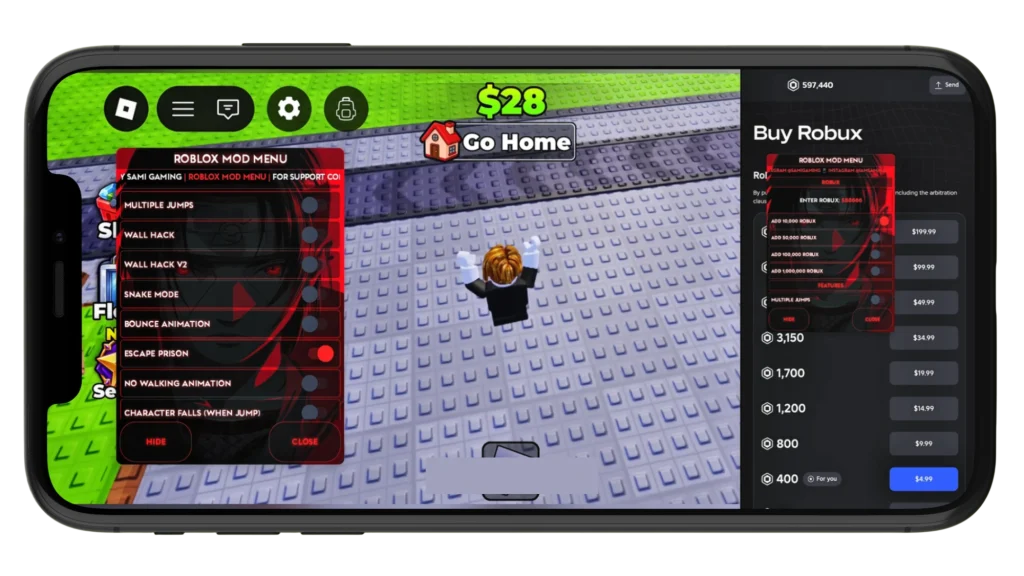 Roblox escap person mod on ios