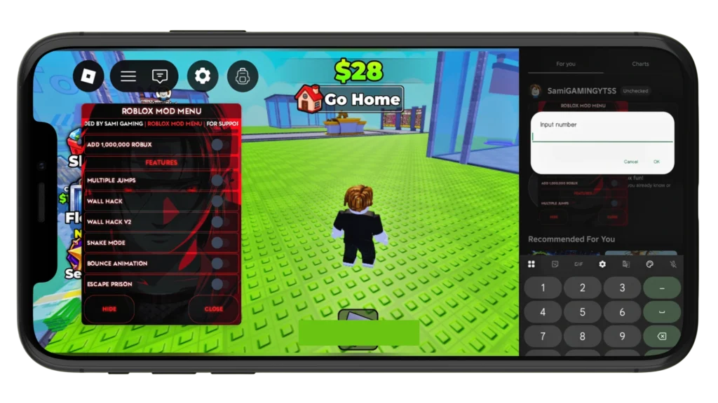 Roblox mod menu view on ios