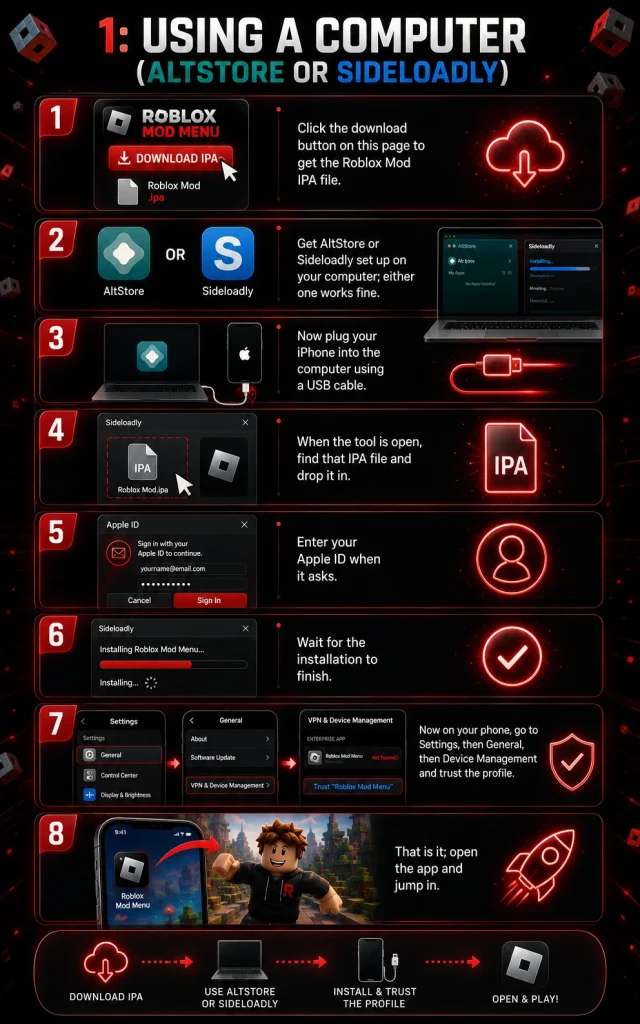 Using a Computer (AltStore or Sideloadly)