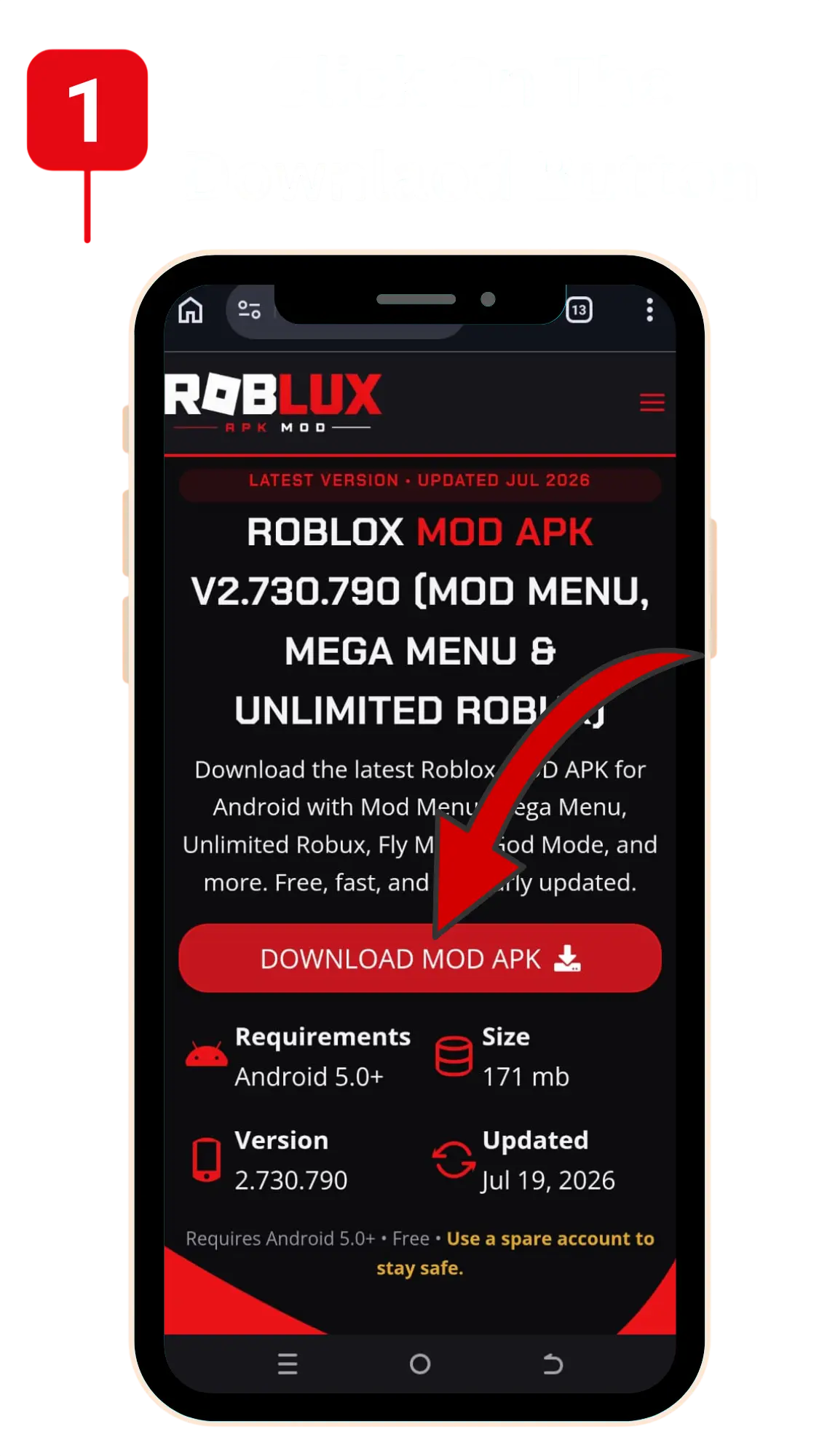 click on the download button